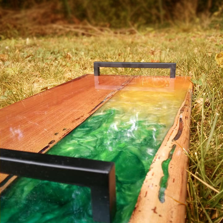 plateau dégradé du vert au jaune