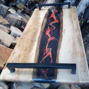 plateau de service époxy effet dragon chinois