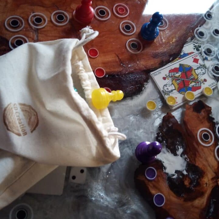 jeu luxe toc époxy racine merisier