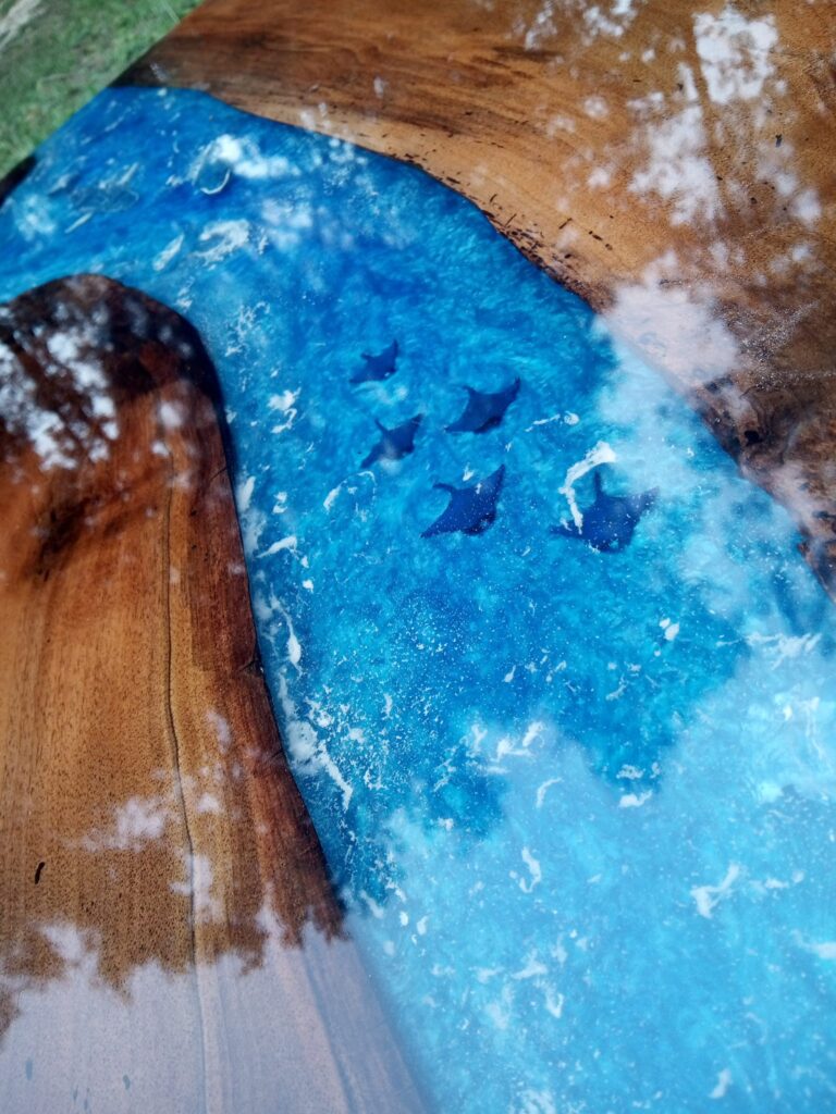 table basse époxy 3D