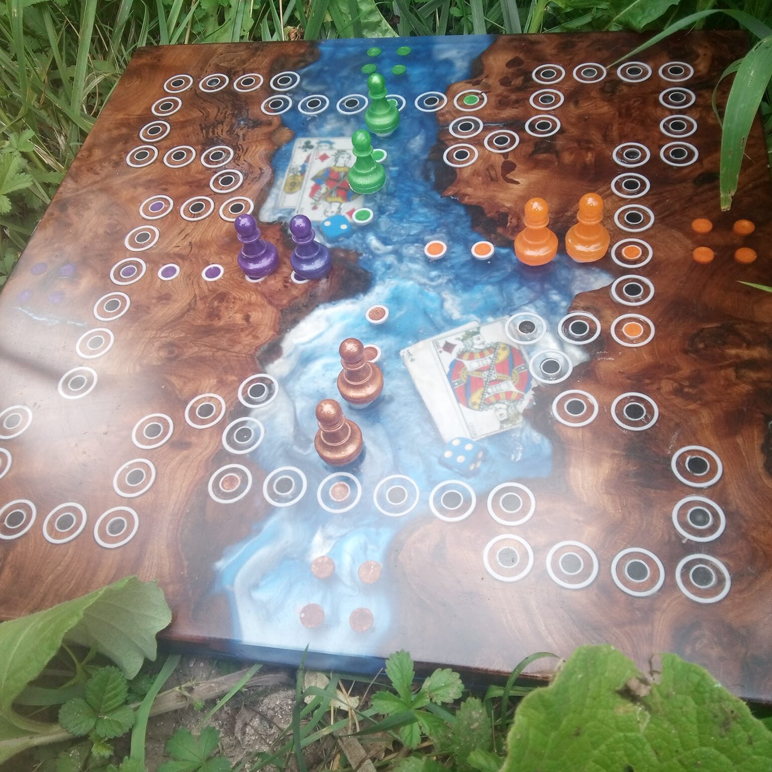 jeu de toc en bois et epoxy