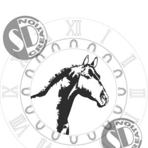 horloge « cheval »en bois massif  et epoxy  -projet à réserver Ø35cm