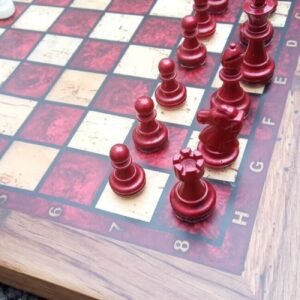 echiquier  en bois et epoxy