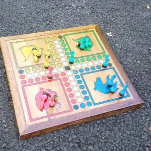 jeu de petits chevaux bois et époxy luxe