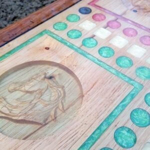 Jeu des Petits Chevaux en bois  personnalisable  3D – vue de détail